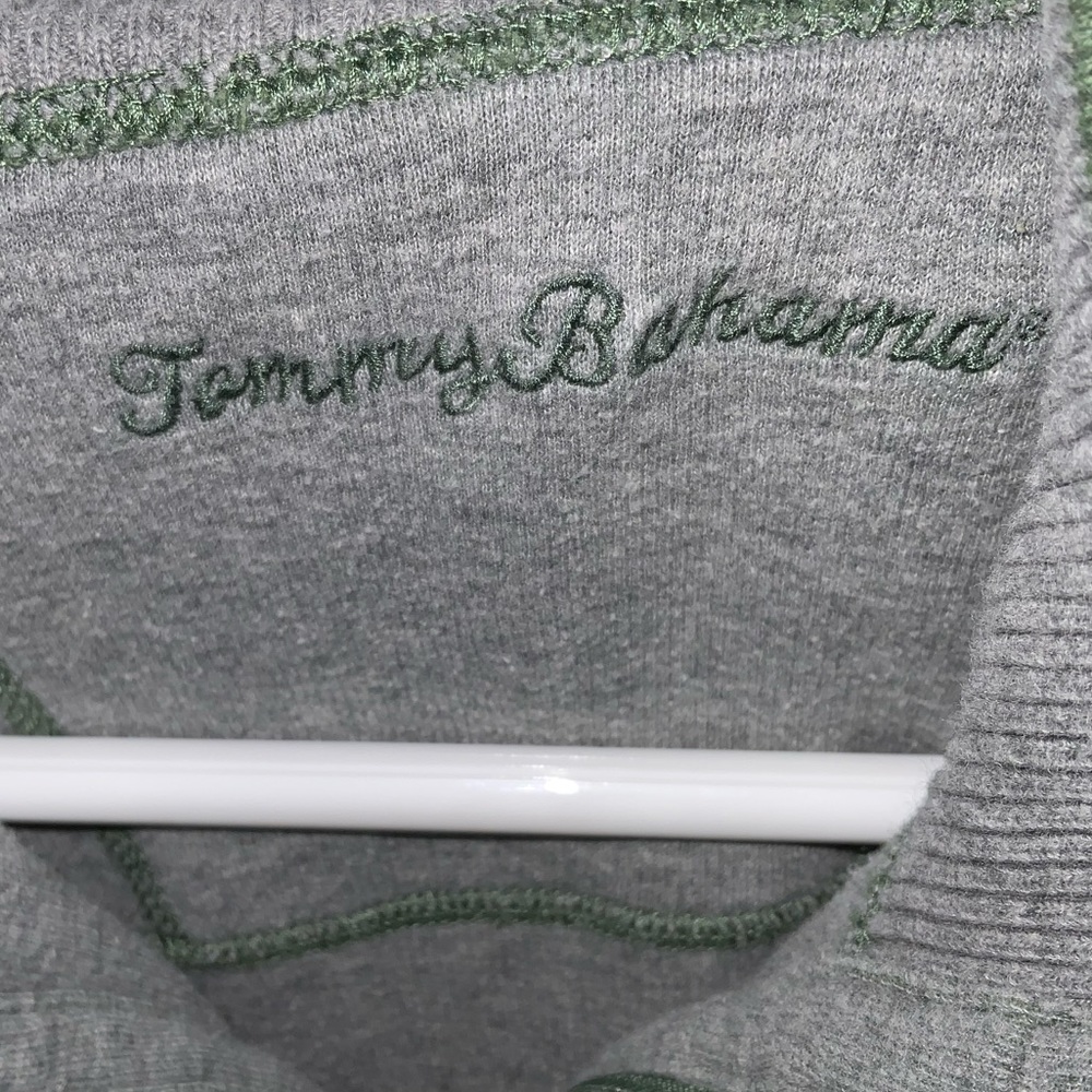 Tommy Bahama ~ Green 1/2 zip collared sweater / sweatshirt - Picture 6 of 10